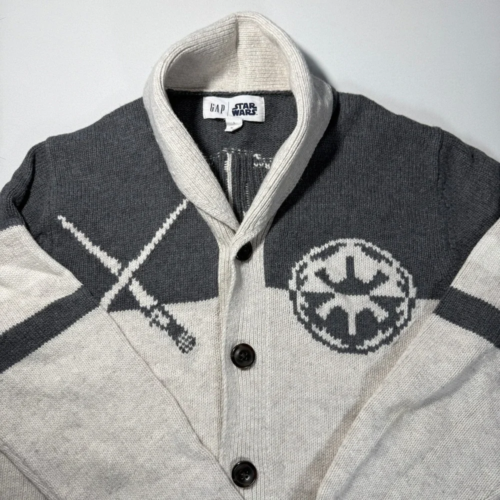 Gap Star Wars Darth Vader Shawl Collar Cardigan Sweater‎ Youth Large G (10-11)